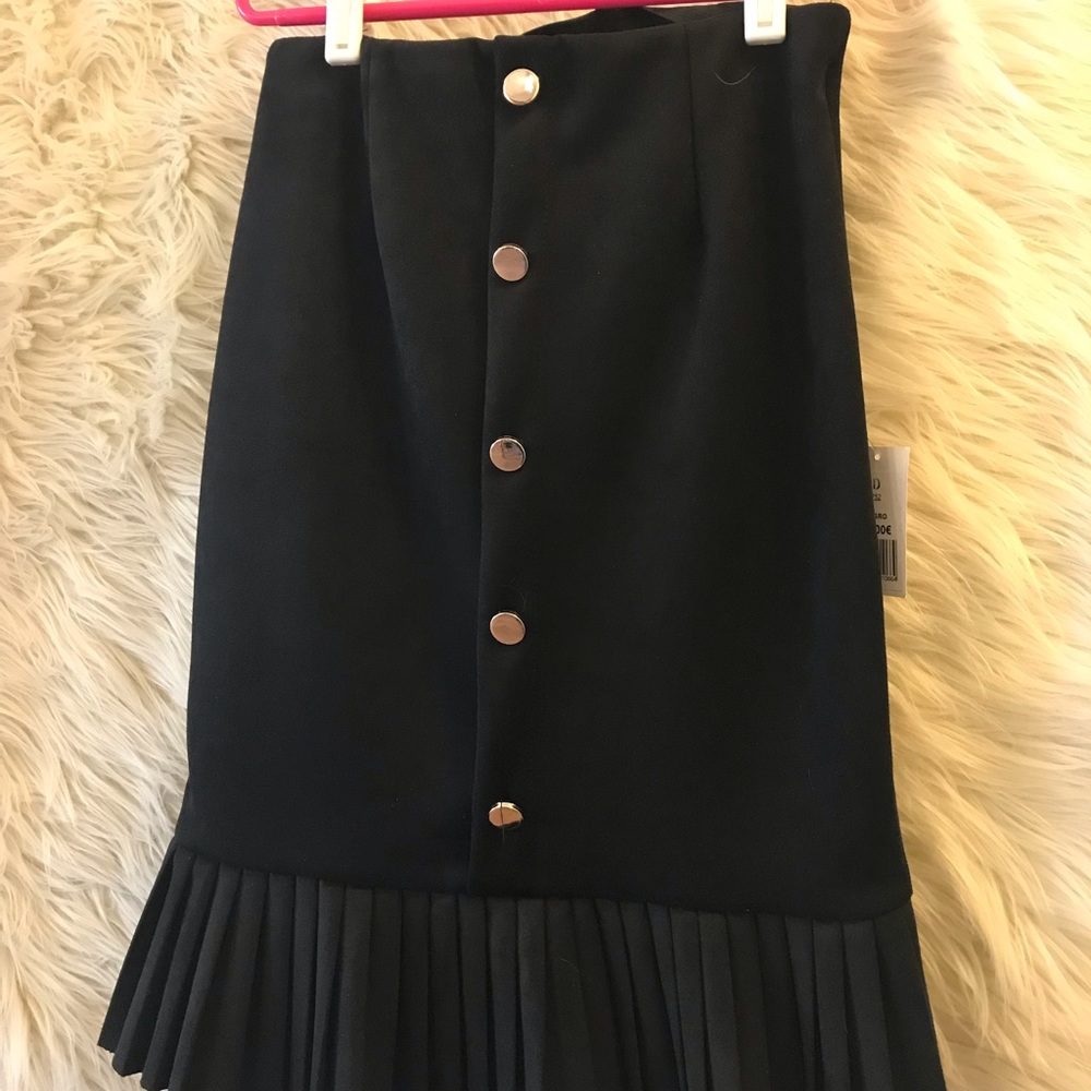 Black Suede Pencil Skirt